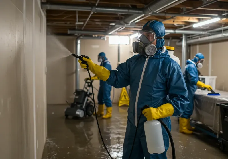 Basement Sanitization and Antimicrobial Treatment process in Merrill, WI