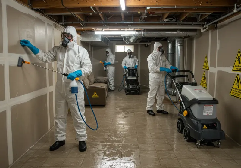 Basement Moisture Removal and Structural Drying process in Merrill, WI